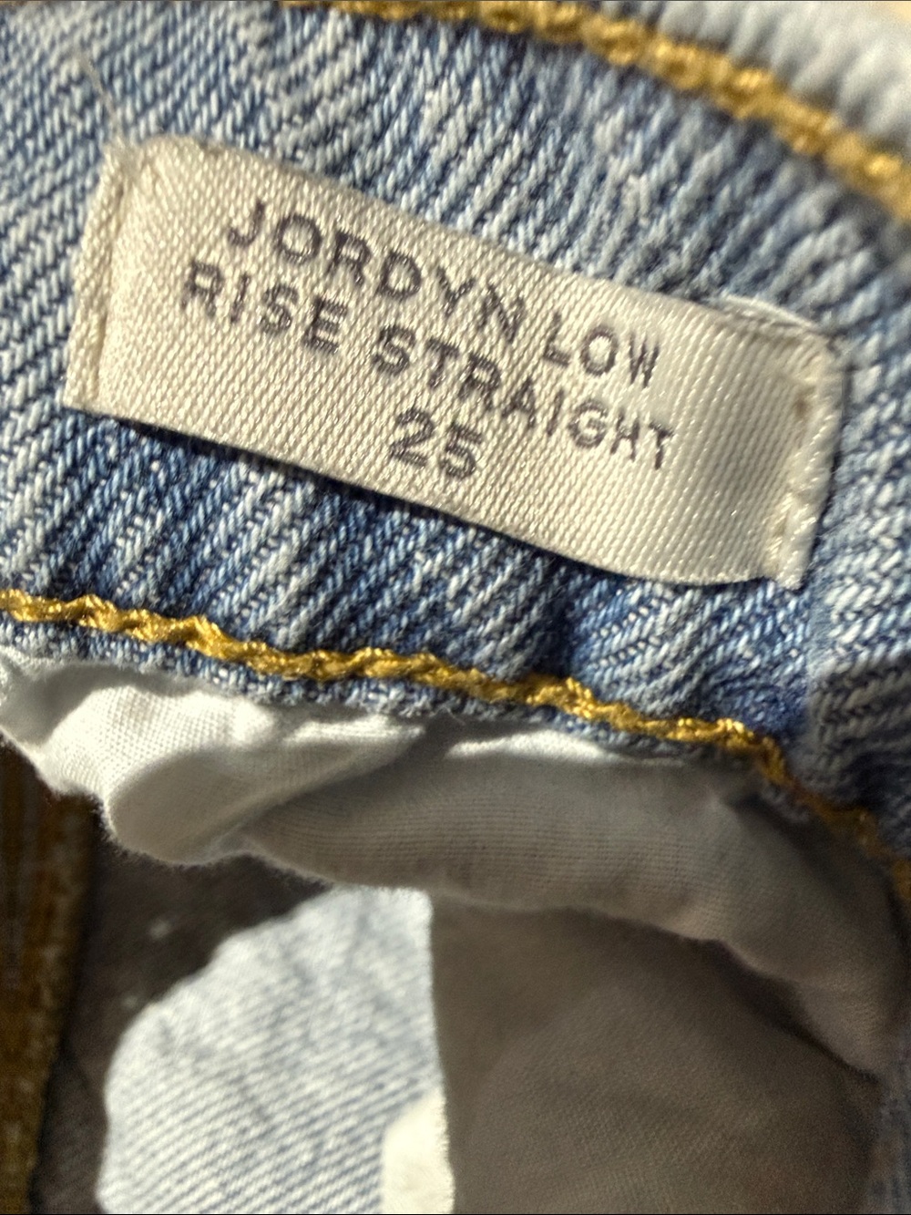 PacSun Light Blue Denim Jeans with Gold Stitching - Picture 3 of 3